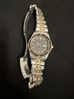 Vintage March 1989 Seiko Sports 150 Quartz Diver Watch 5H23-7D19 Two-Tone