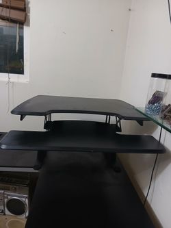 Black Standing Desk Converter Riser