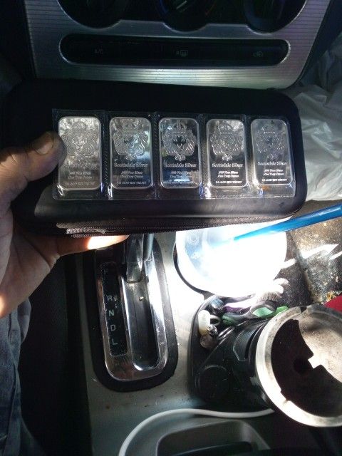 5 Bullions Of Silver .999 Pure Silver