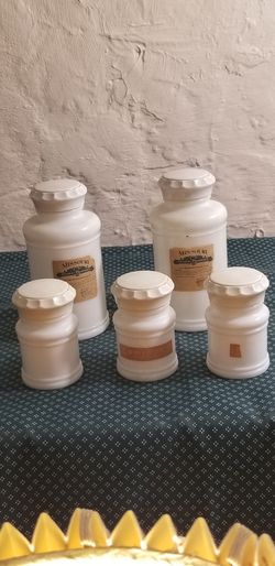 Vintage White Pharmacy Medicine Bottles Missouri Board Of Pharmacy