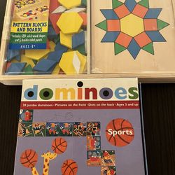 Melissa & Doug Wooden Puzzle & Double Sided Dominoes 3-7yrs