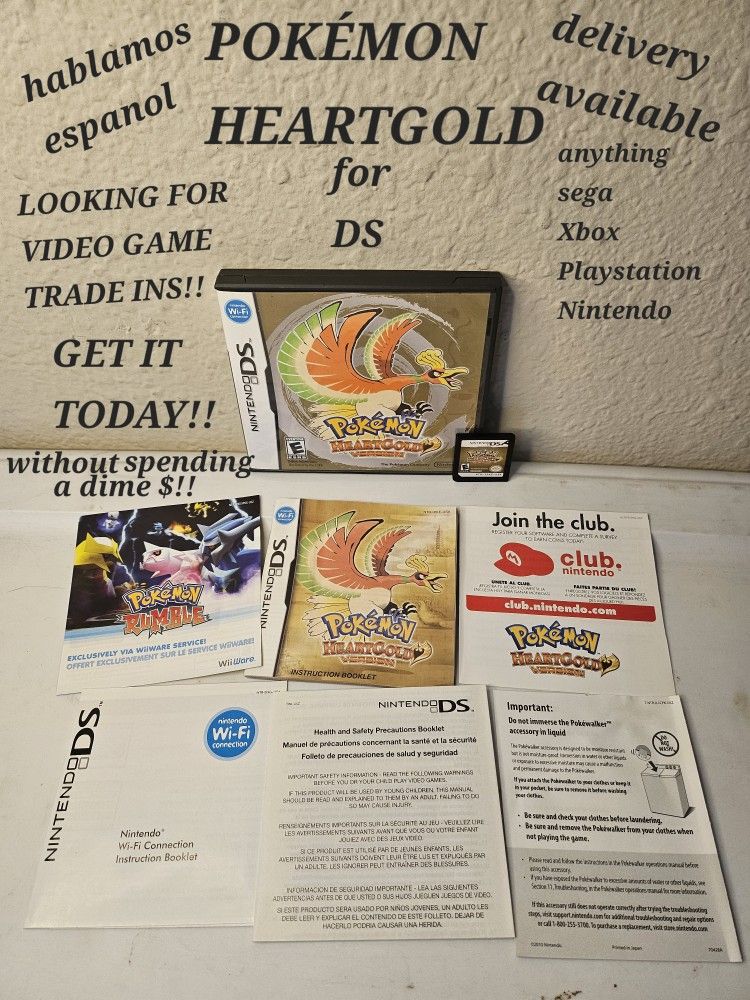 POKÉMON HEARTGOLD FOR DS COMPLETE SELL OR TRADE