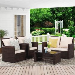 Patio Furniture - Chairs, Sofa, Table, and fire pit 