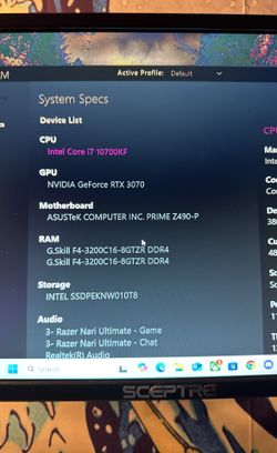 CPU Intel core i7 10700kF