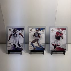 Lot of 3 Football Cards (Ray Lewis, Calvin Johnson, Larry Fitzgerald)