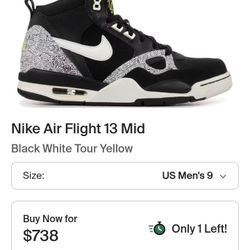 Nike Air Flight 13 Mid
Black White Tour Yellow 2013 Retro