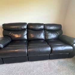 Leather Sofa Black