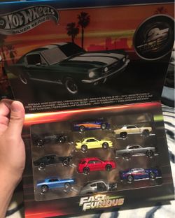 Fast and furious hot wheels 10pack  silver series.