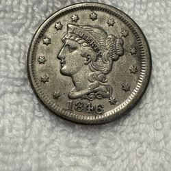 1846 Braided Hair Large Cent “Small Date”