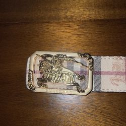 Burberry Gold belt buckle 3D prorsum knight Reversible 113cm (READ DESCRIPTION)