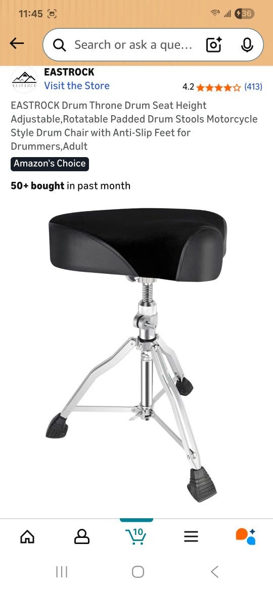 Brand New In Box Drum Throne Drum Seat Height Adjustable