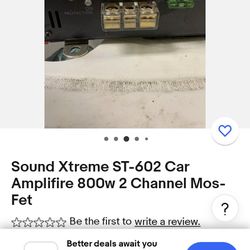 Sound Xtreme ST-602 Power Amplifier 