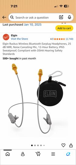 Elgin Ruckus ear bud for sale