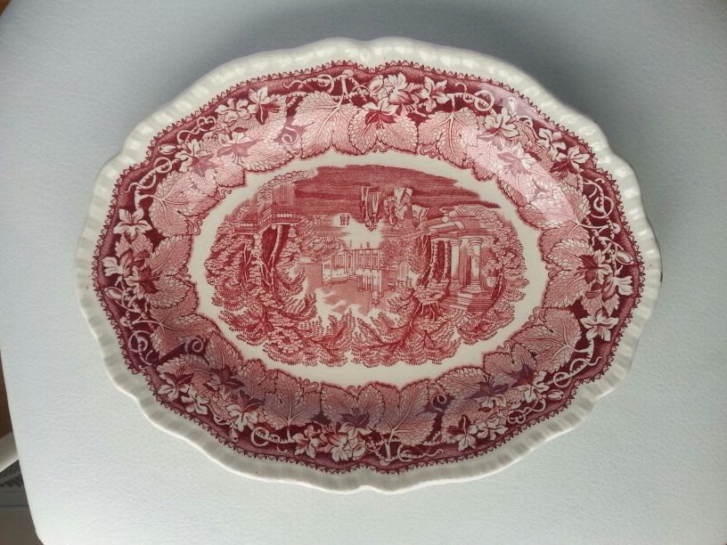 Mason Vista Red pattern platter