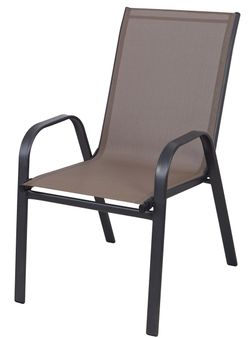 Brown Sling Dining Chair – Commercial Stackable Restaurant Chair, Flexible Back, Halloween Party