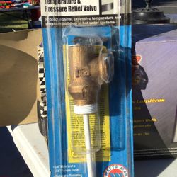 BRASS ( not cheap plastic ) Water Heater Pressure Release Valve New