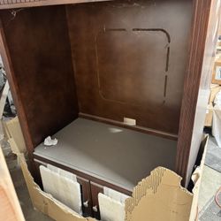 Entertainment cabinet/tv stand with storage Glass Fronts 