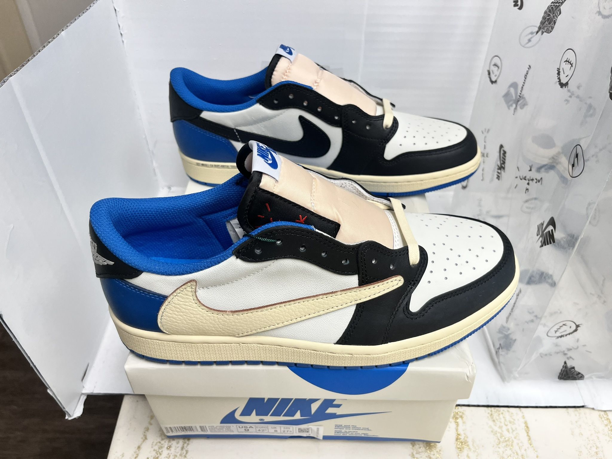 Nike Jordan 1 Low Travis Scott Fragment Blue Size 9 + Multiple Sizes Available!
