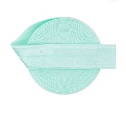Aqua fold over elastic, aqua elastic for headbands