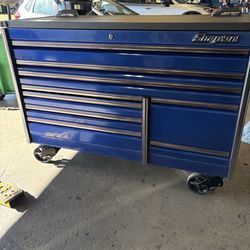 Snap on 105th anniversary 68in tool box tall with power drawer and power banks on top limited edition