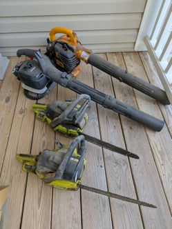 (2) Gas Blower and (2) Gas Saws ***Need Repair***