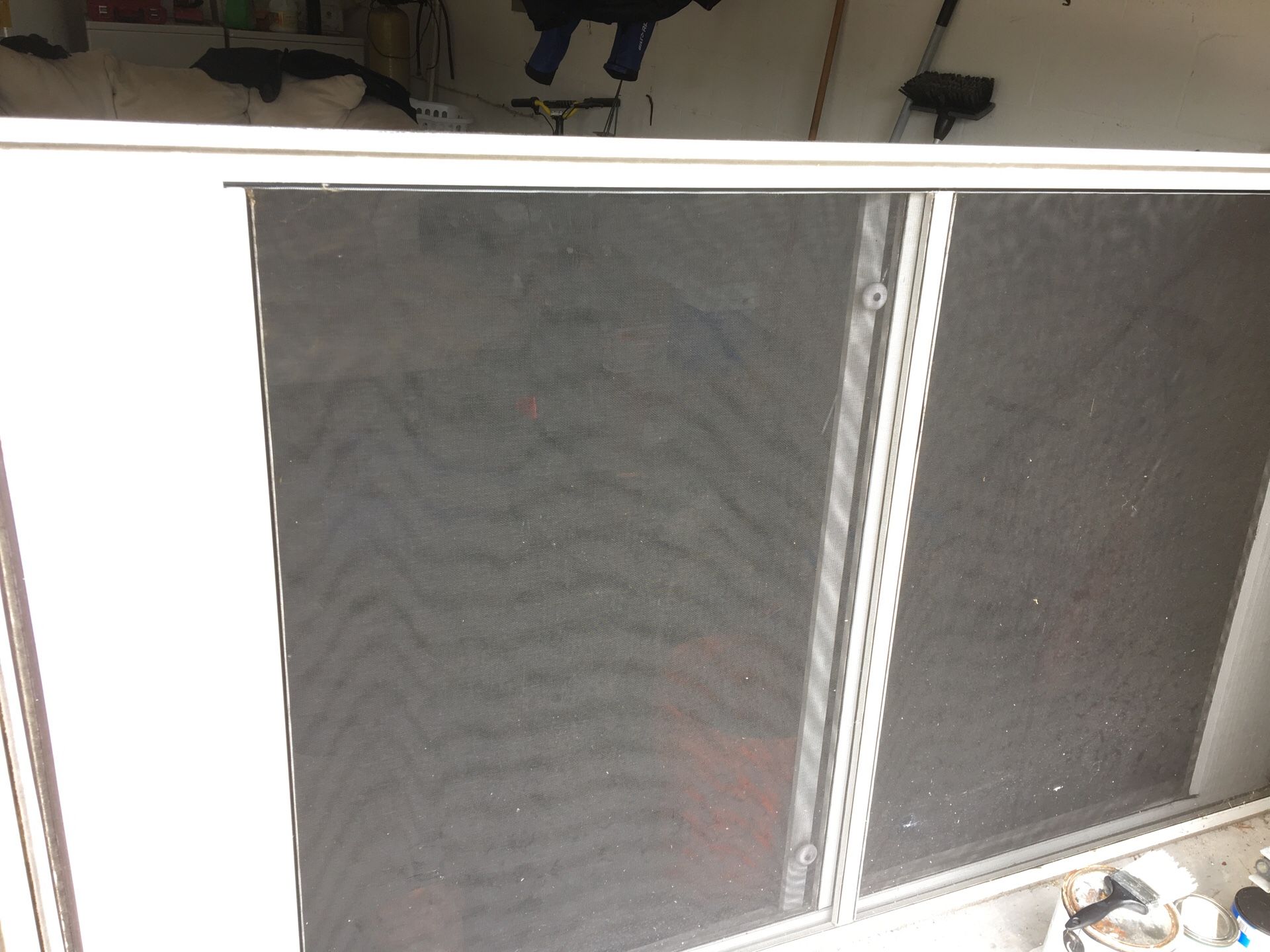 Sliding screens for garage