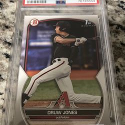 2023 1st Bowman Paper Prospects Druw Jones #BP25 PSA 9 Mint 