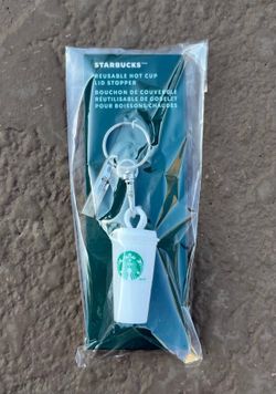 Brand new 2025 Starbucks Reusable Hot Cup Lid Stopper Keychain