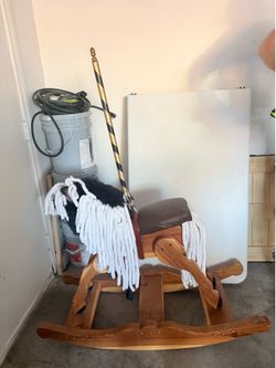 Real wood rocking horse