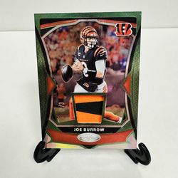 2024 Panini Certified - Joe Burrow Green Etch Patch 2/3 FOTL 🔥 Sick Tiger Stripe