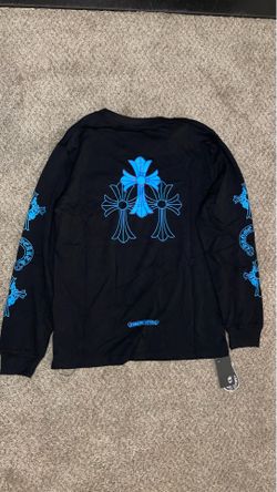 Chrome Hearts long sleeve in black and blue t #Chromehearts Brand new with tags Large back graphic details Graphic sleeves Ready to ship . Open to off