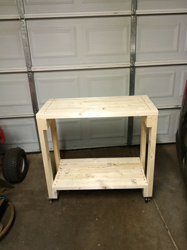 Moveable Storage Rack Utility Table