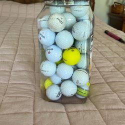 PLASTIC JUG OF GPLF BALLS