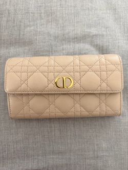 Dior Caro Orchid Long Wallet - Beige