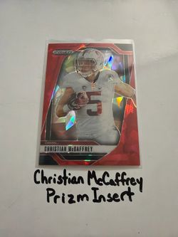 Christian McCaffrey San Francisco 49ers All-Pro RB Prizm Short Print Insert Card.