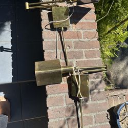 Pair Vintage Koch & Lory MCM Brass Wall Sconces – Adjustable Mid Century Modern Lighting