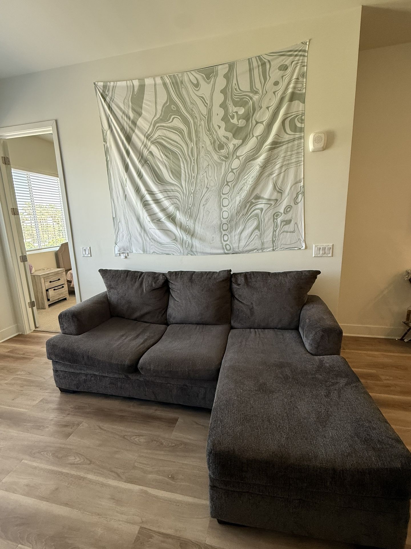 Dark Gray Sofa with Chaise
