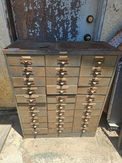 Steelmaster Vintage Metal Multi-Drawer Filing Cabinet