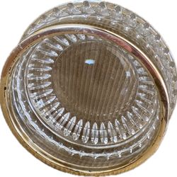 Vintage Gold Rimmed Cut Crystal Bowl 