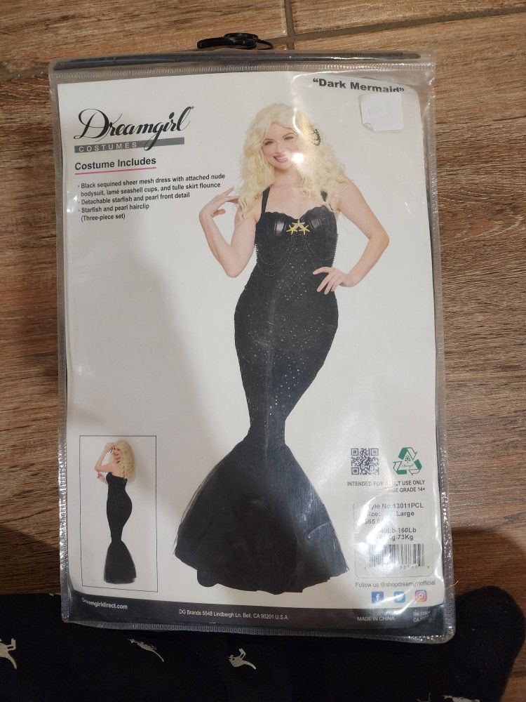 Dark Mermaid Halloween Costume 