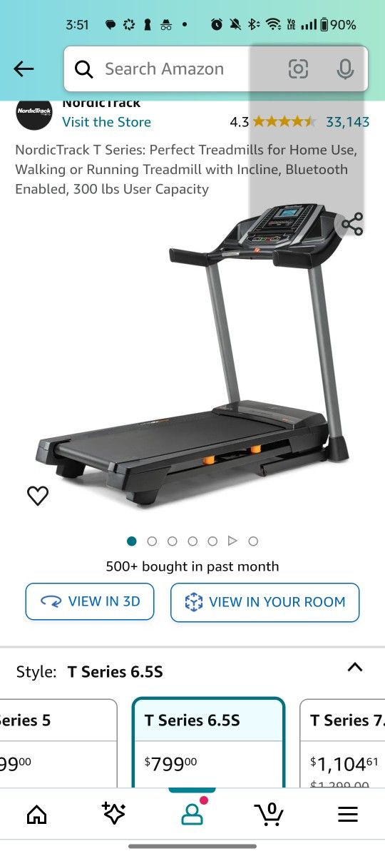 Nordic track Treadmill T6.5S