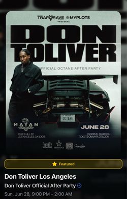Don Toliver 6/28 After Party at the Mayan DTLA
