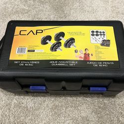 CAP 40 Lb Adjustable Dumbbell Set