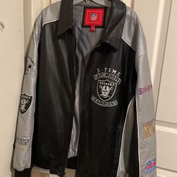 Leather 3-time Super Bowl Champions Jacket 