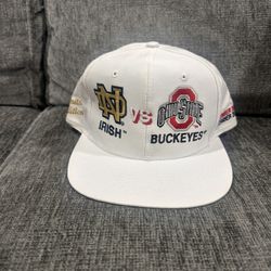 Vintage Logo 7 Notre Dame Ohio State Rivalry Renewed Snapback Hat 1(contact info removed) NCAA