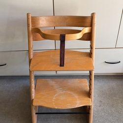 Wood high chair