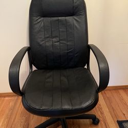 Black Vinyl Office Chair