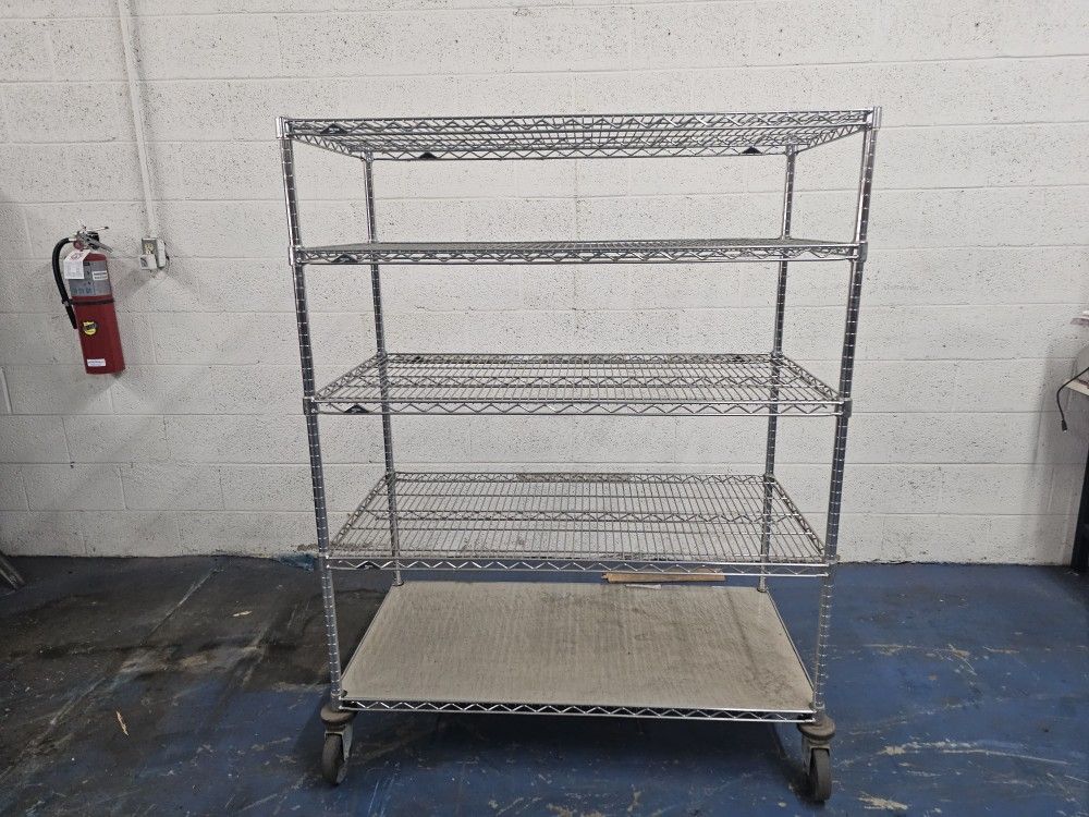 Uline Chrome Wire Shelving Unit - 36 x 24 x 54"