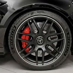 18” Black AMG Rims Wheels Mercedes Benz 18x9.5 +35 (5x112) C300 E350 S550 GLE350 S500 GLS450 