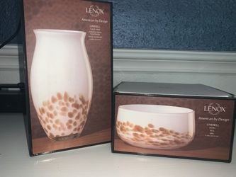 LENOX tulip vase and bowl